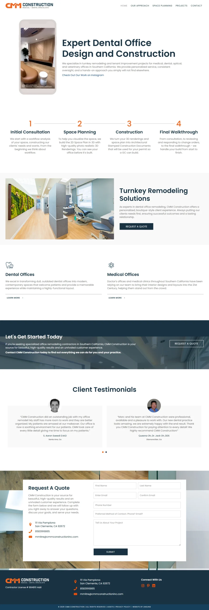 CMM Construction Website Development